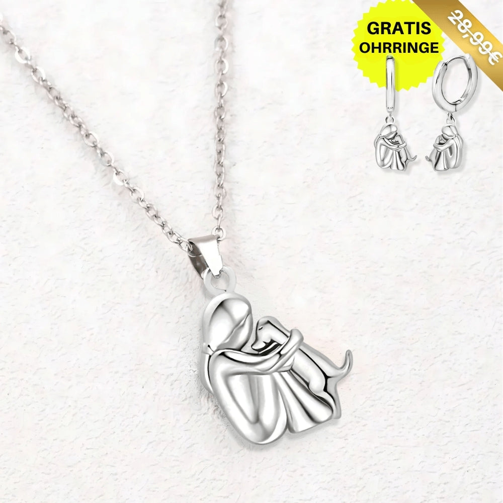 Collar de la suerte con motivo de perro (+ pendientes GRATIS)