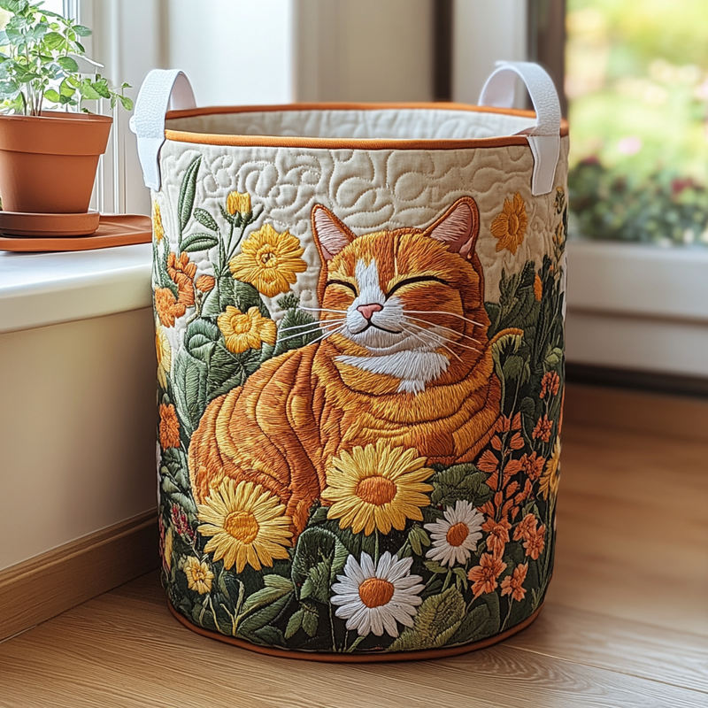Gato de Bosque | Canasta de Ropa Hecha a Mano