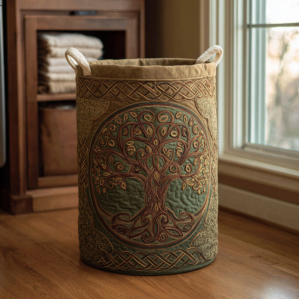 Árbol de la Vida | Cesto de Ropa Hecho a Mano