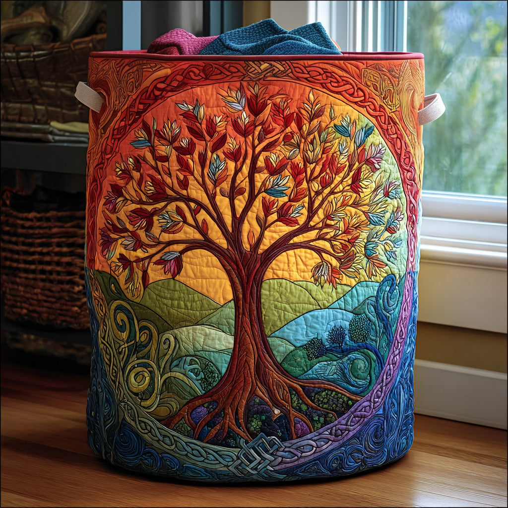 Árbol de la Vida | Cesto de Ropa Hecho a Mano